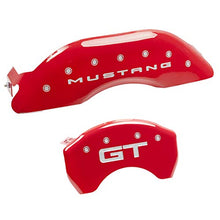 Load image into Gallery viewer, MGP Caliper Covers 10200S2MGRD Red Powder Coat Finish Engraved Front Mustang Rear GT Caliper Cover, (Set of 4)