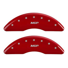 Load image into Gallery viewer, MGP Caliper Covers 25002SMGPRD Red Powder Coat Finish Engraved Front/Rear MGP Caliper Cover, (Set of 4)
