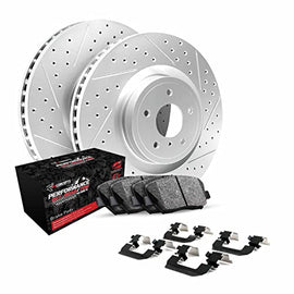 R1 Concepts Rear Brakes and Rotors Kit |Rear Brake Pads| Brake Rotors and Pads| Performance Off-Road Brake Pads and Rotors | Hardware Kit|fits 2010-2012 Ford F-250 Super Duty, F-350 Super Duty