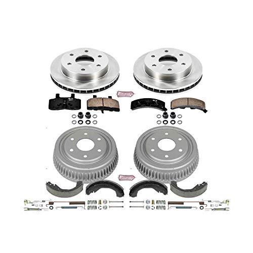 Power Stop KOE15136DK Autospecialty Front and Rear Replacement Brake Kit-OE Brake Drums & Ceramic Brake Pads
