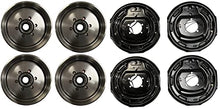 Load image into Gallery viewer, 2-Pk Trailer Brake Backing Plates 12 in. (2LH 2RH) w/4 Hub/Drum Kit (6 on 5.5)