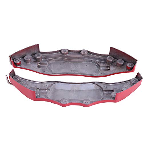 Qiilu 2pcs Caliper Covers Rear Brake Caliper Cover Guard Protector Cover Universal for Wheel Hub 16in-17in Medium