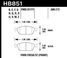 Load image into Gallery viewer, Hawk 15-16 Ford Focus ST HT-10 Race Front Brake Pads