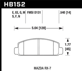 Hawk 84-91 Mazda RX-7 (4 Lug Models) Blue 42 Front Brake Pads