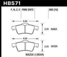 Load image into Gallery viewer, Hawk 05 Volvo S40 / 06-07 Mazda 5 / 04-05 Mazda 3 Blue 9012 Race Rear Brake Pads