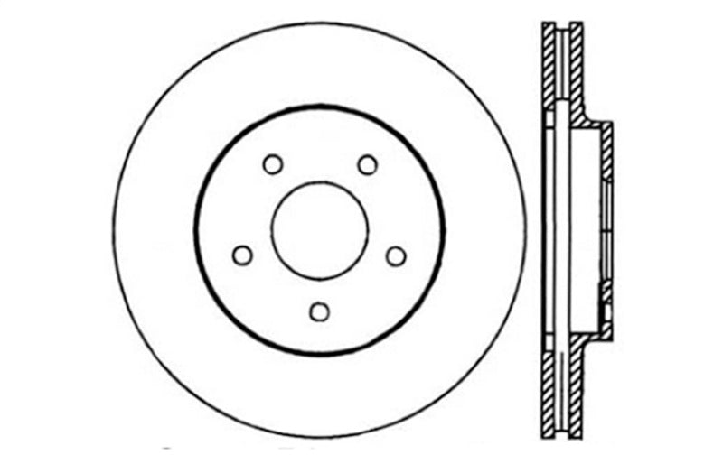 StopTech Cryo Drilled Front Left Sport Brake Rotor 04-15 Nissan Quest