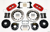 Wilwood AERO4 Rear P-Brake Kit 14.00in Drilled Red Small Ford 2.50in Offset