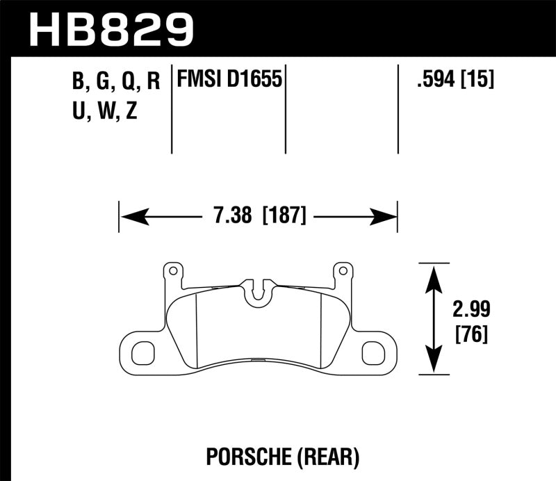 Hawk 12-17 Porsche 911 DTC-30 Race Rear Brake Pads