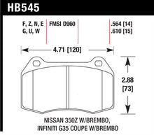 Load image into Gallery viewer, Hawk 03-07 G35/ 03-09 350z/03-06 Sentra w/ Brembo Blue 9012 Street Front Brake Pads