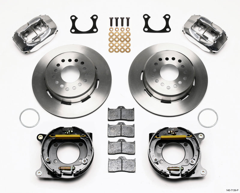 Wilwood Forged Dynalite P/S Park Brake Kit Polished Big Ford 2.36in Offset
