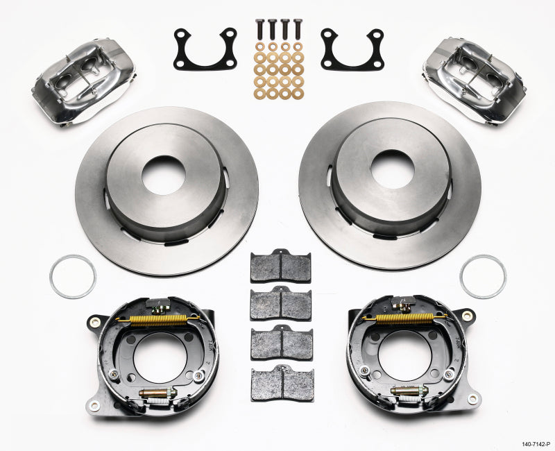 Wilwood Forged Dynalite P/S Park Brake Kit Polished Big Ford 2.36in Offset Currie Blank