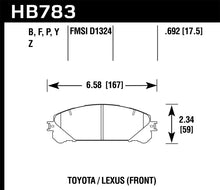 Load image into Gallery viewer, Hawk 08-16 Toyota Highlander Performance Ceramic Street Front Brake Pads