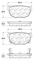 StopTech Street Touring 89-98 240SX Rear Brake Pads