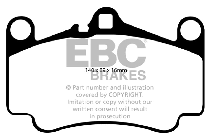 EBC 03-05 Porsche 911 (996) (Cast Iron Rotor only) 3.6 Carrera 4S Bluestuff Front Brake Pads