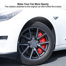 Load image into Gallery viewer, Caliper Covers for Tesla Model Y 2020 2021 2022, Fit 19 inch 20 inch wheel, Dual Piston Caliper, Red Front Rear Aluminum Car Wheel Disc Brake Caliper Cover
