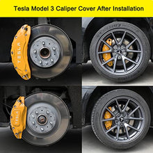 Load image into Gallery viewer, YOSAYUSA Car Caliper Covers for Tesla Model 3, 18&quot;(235/45) 19&quot;(235/40) Wheel Hub Car Brake Calliper Protector, for 2017-2023 Model 3, Set of 4 Car Callipers Cover Model 3 Accessories Yellow