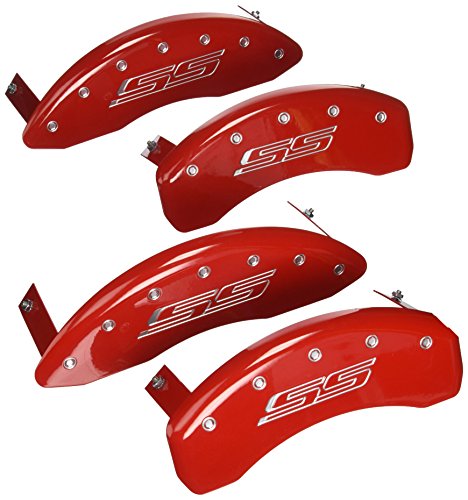 MGP Caliper Covers 14036SSS5RD Caliper Cover with Red Powder Coat Finish, (Set of 4)