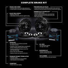 Load image into Gallery viewer, R1 Concepts Front Rear Brakes and Rotors Kit |Front Rear Brake Pads| Brake Rotors and Pads| Ceramic Brake Pads and Rotors |Hardware Kit|fits 2014-2022 INFINITI Q50, Q60