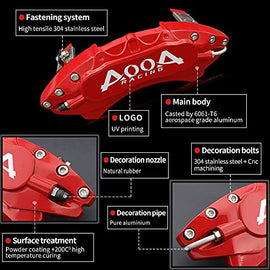 AOOA Brake Disc Aluminum Orange Caliper Cover Fits Different Car (set of 4)
