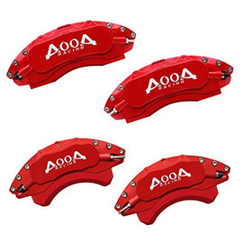 AOOA Red Caliper Covers White Character Fits Tesla Model 3 Long Range Version (set of 4)