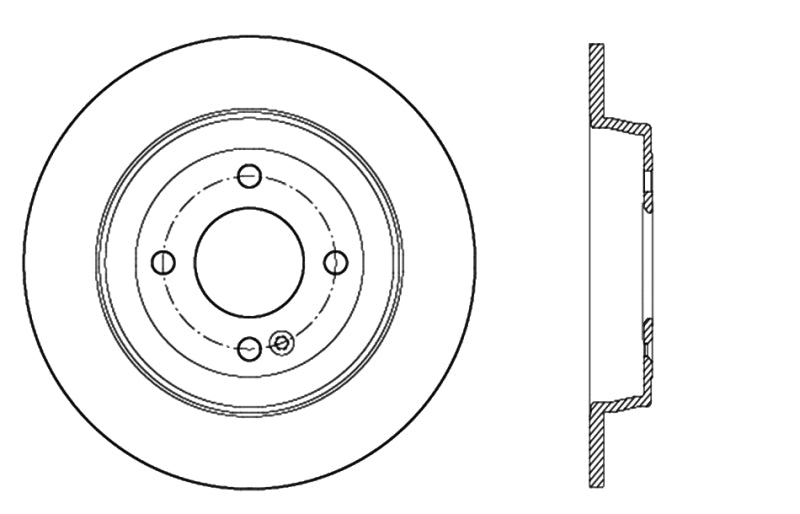 StopTech Sport Cross Drilled Brake Rotor - Rear Left