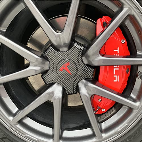 Nakonic 2022 2023 Caliper Covers Compatible with Tesla Model 3, 18 Inch 19 Inch Wheel Hub Size Red Brake Caliper Covers, Model 3 Caliper Covers Set of 4, for 2017-2023 Version (RED, Fit for Model 3)