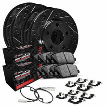 Load image into Gallery viewer, R1 Concepts Front Rear Brakes and Rotors Kit |Front Rear Brake Pads| Brake Rotors and Pads| Performance Off-Road Brake Pads and Rotors | Hardware Kit and Sensor WHVS2-47001