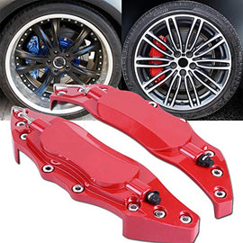 Qiilu 2pcs Caliper Covers Rear Brake Caliper Cover Guard Protector Cover Universal for Wheel Hub 16in-17in Medium