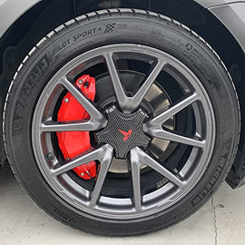 Nakonic 2022 2023 Caliper Covers Compatible with Tesla Model 3, 18 Inch 19 Inch Wheel Hub Size Red Brake Caliper Covers, Model 3 Caliper Covers Set of 4, for 2017-2023 Version (RED, Fit for Model 3)