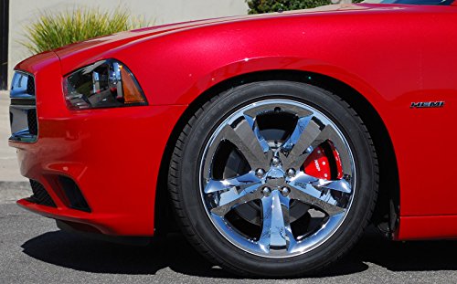 MGP Caliper Covers 16077SMGPRD 'MGP' Engraved Caliper Cover with Red Powder Coat Finish and Silver Characters, (Set of 4)