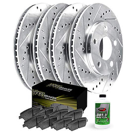 Hart Brakes Front Rear Brakes and Rotors Kit |Front Rear Brake Pads| Brake Rotors and Pads| Ceramic Brake Pads and Rotors |fits 2019-2021 Ford Ranger