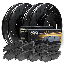 Load image into Gallery viewer, Hart Brakes Front Rear Brakes and Rotors Kit |Front Rear Brake Pads| Brake Rotors and Pads| Ceramic Brake Pads and Rotors - BHCC.61093.02
