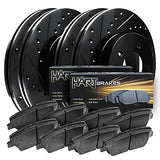 Hart Brakes Front Rear Brakes and Rotors Kit |Front Rear Brake Pads| Brake Rotors and Pads| Ceramic Brake Pads and Rotors - BHCC.61093.02