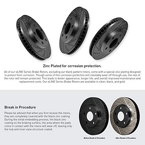 R1 Concepts Front Rear Brakes and Rotors Kit |Front Rear Brake Pads| Brake Rotors and Pads| Ceramic Brake Pads and Rotors |Hardware Kit WHWH2-75021
