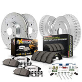 Power Stop K15238DK-36 Front and Rear Z36 Truck & Tow Brake Kit, Carbon Fiber Ceramic Brake Pads and Drilled/Slotted Brake Drums