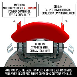 MGP Caliper Covers 16238SMGPRD Red Brake Covers