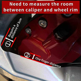 AOOA Powder Coating Aluminum Red Caliper Cover Fits 19/21 Toyota Camry XSE and RAV4(set of 4)