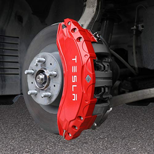 Weishine - Caliper Covers for Tesla Model Y 2017, 2018, 2019, 2020,2021 and 2023 new upgrade designed specifically for Modely 19/20 inch car callipers (Red)