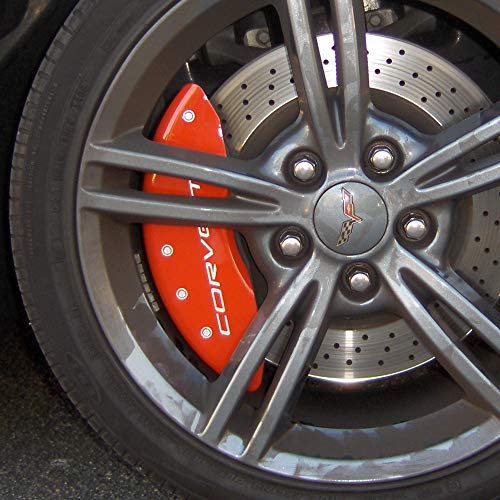 MGP Caliper Covers 13008SCV6RD Red Brake Covers fits 2005-2013 Chevrolet Corvette (C6) Engraved with Front and Rear: C6/Corvette, Set of 4