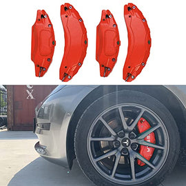 Nakonic 2022 2023 Caliper Covers Compatible with Tesla Model 3, 18 Inch 19 Inch Wheel Hub Size Red Brake Caliper Covers, Model 3 Caliper Covers Set of 4, for 2017-2023 Version (RED, Fit for Model 3)