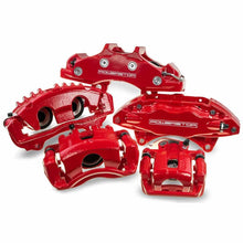 Load image into Gallery viewer, Power Stop Front S4918A Pair of High-Temp Red Powder Coated Calipers