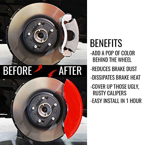 Chevrolet Caliper Covers 14252Ssilrd: Red, Silverado/Silverado