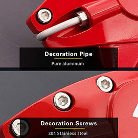 AOOA Aluminum Brake Disc Red with White Character Caliper Covers Fits 17/21 Toyota 86(set of 4)