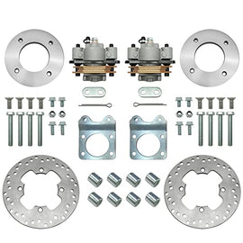 Front Disc Brake Conversion Kit for Honda Fourtrax 300 Rancher 350 Foreman 400 450 Rubicon 500 Rincon 650 TRX 300 350 400 450 500 650（Only fit for 12