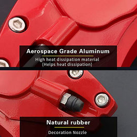 AOOA Aluminum Red Caliper Covers Fits Dodge Charger/Challenger GT/RT (Front Double Piston)