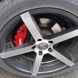 NIPPYCM 8 Colors Universal ABS Plastic Car 3D Disc Brake Caliper Covers with Logos Front Rear Auto Accessories Kit (2PCS