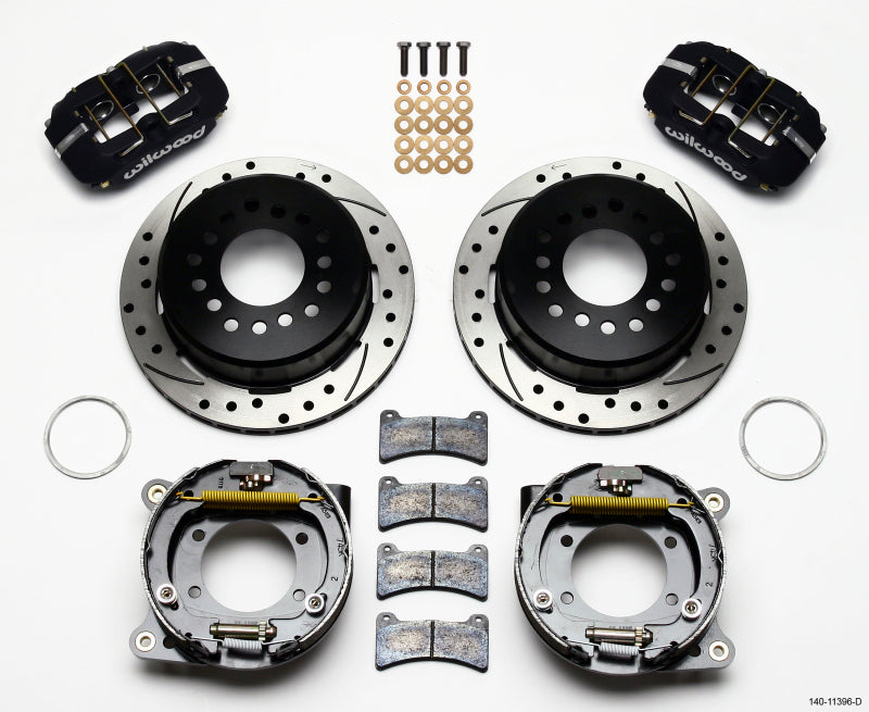 Wilwood Dynapro Low-Profile 11.00in P-Brake Kit Drilled Ford 8.8 w/2.50in Offset-5 Lug