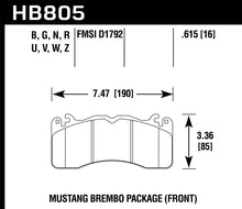 Load image into Gallery viewer, Hawk 15-17 Ford Mustang Brembo Package DTC-60 Front Brake Pads