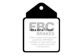 EBC 64-66 Jaguar Mk 10 4.2L Yellowstuff Rear Brake Pads