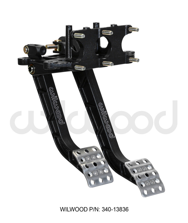 Wilwood Adjustable Dual Pedal - Brake / Clutch - Rev. Swing Mount -6.25:1 Brake 5.1:1 Clutch